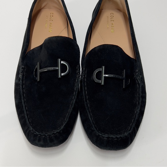 COLE HAAN w Sz 8.5 Black Velvet Driver Slip On shoe. Bit embellishment - Picture 7 of 11